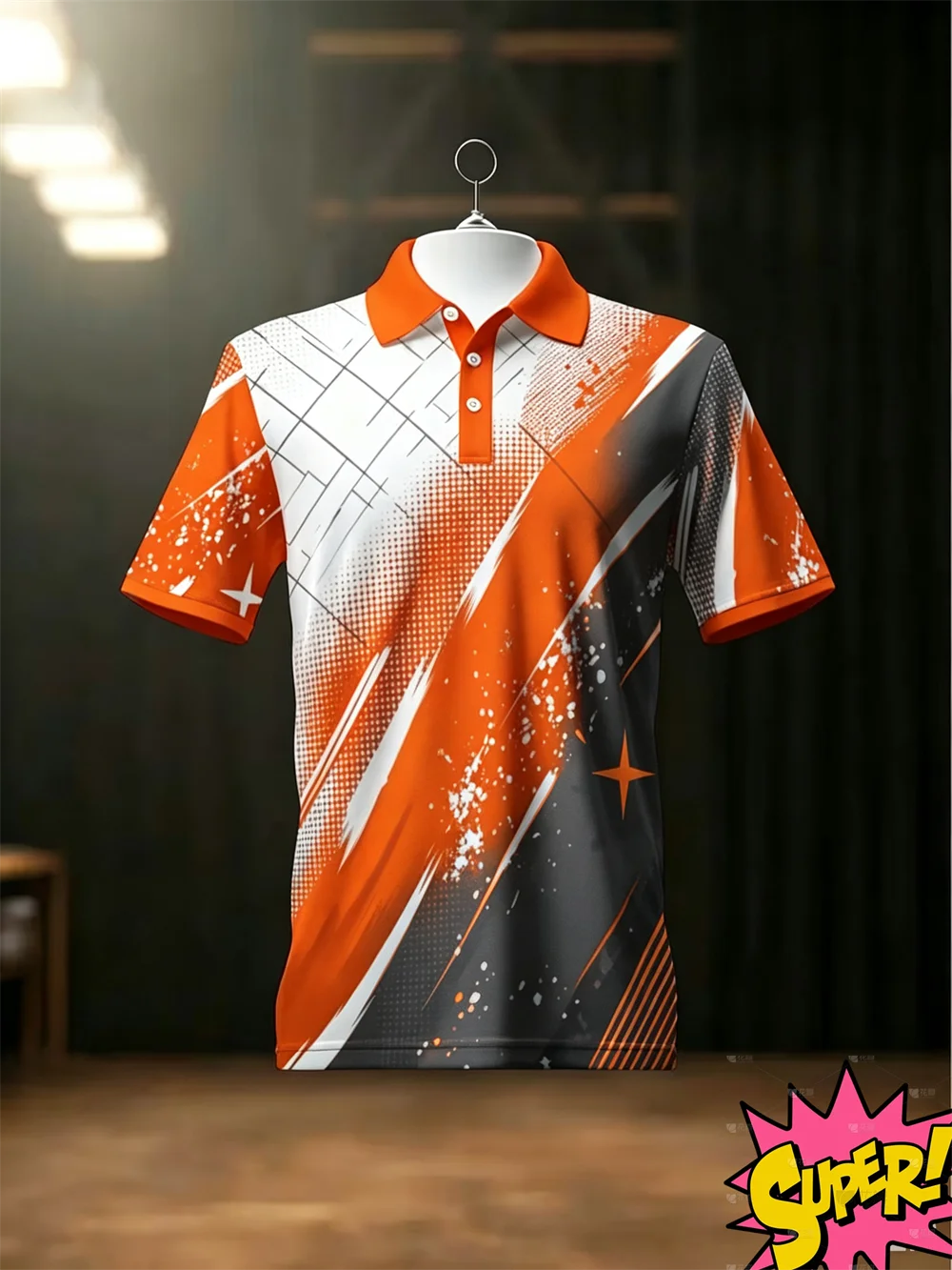 Mens Striped Color Blocking Design Polo Shirt Jogging Hiking Gym Training Outdoor Workout Durable Polyester Tee Sports Tshirts