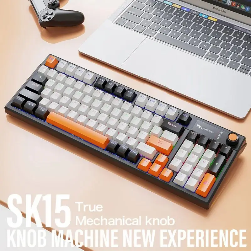 

Испанская/корейская/российская механическая клавиатура с RGB-подсветкой и разделением кабеля, проводная разделенная игровая клавиатура с возможностью горячей замены