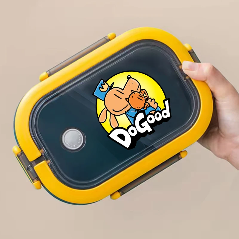 

Dog Man Double-layer Lunch Box Cartoon Anime Pattern Lunch Case Large Capacity Leak Proof Bento Boxes Portable Picnic Box Gifts
