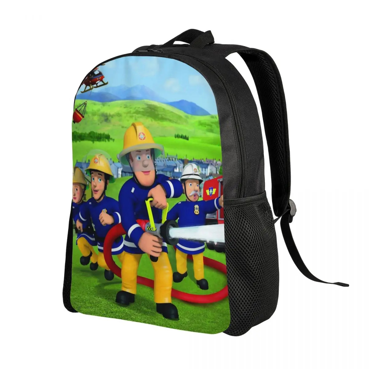 personalized Fireman Sam Backpacks for Women Men Waterproof School College Bag Printing Bookbags