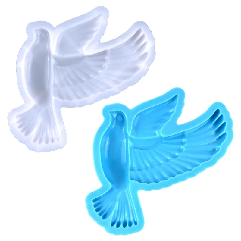 Y1ub chaveiro pingente molde silicone pombo resina epóxi molde fundição para artesanato diy