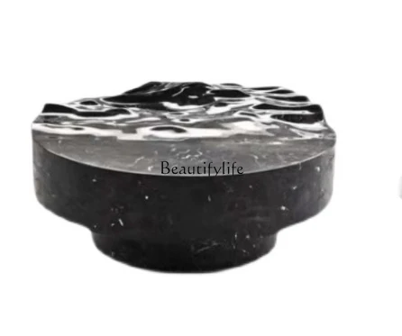 

Nordic Designer Special-Shaped Frp Imitation Marble Water Ripple Coffee Table Living Room Tea Table