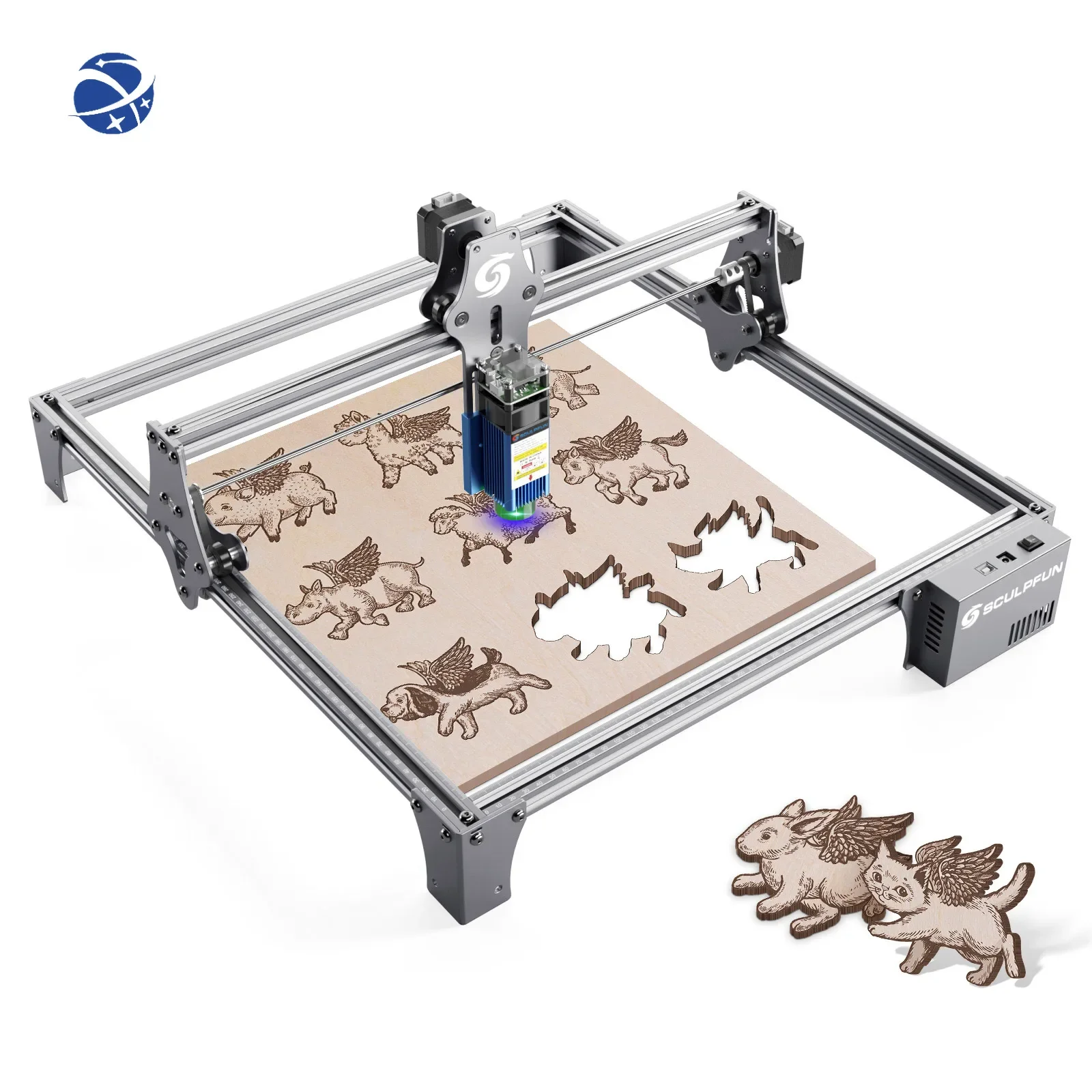 

yyhc SCULPFUN S6 PRO Engraving Machine wood laser cutter 60W cnc laser cutting machine with good price