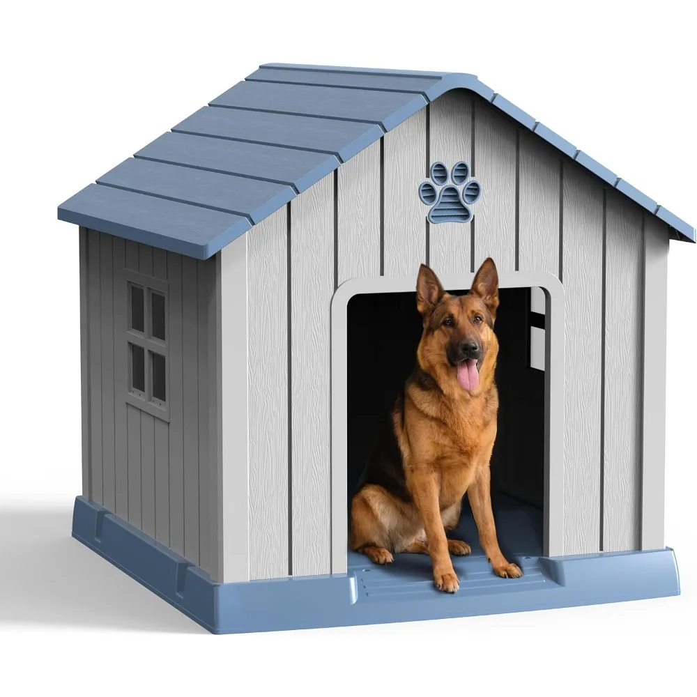

Dog House Indoor Outdoor for Small to Large Sized Dogs Indoor Outdoor Doghouse Puppy Shelter with Elevated Floor, Easy to