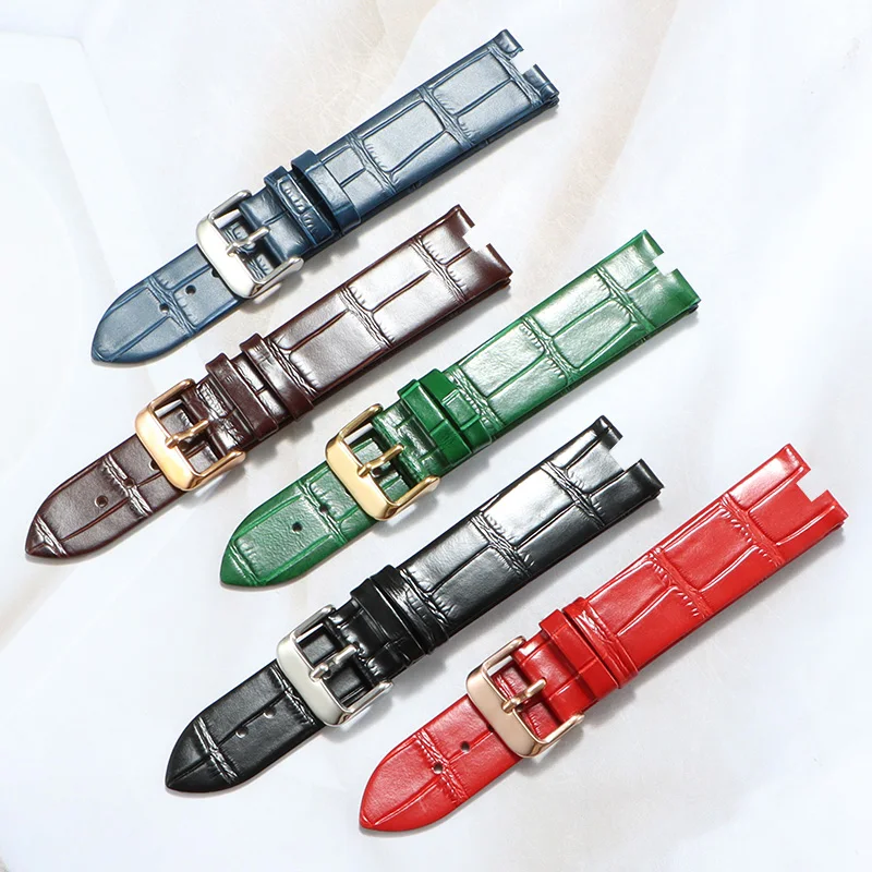 For Rado Crystal Coupole Genuine Leather Watch Band R22828155 R22828715 Male and Female Notch Watch Strap 14x5mm 18x6mm bracelet