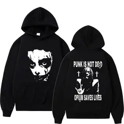 Sudadera con capucha de rapero Playboi Carti para hombre, sudadera con estampado de cara grande, Punk no es Ded Opium, salva vidas, Hip Hop, de gran tamaño