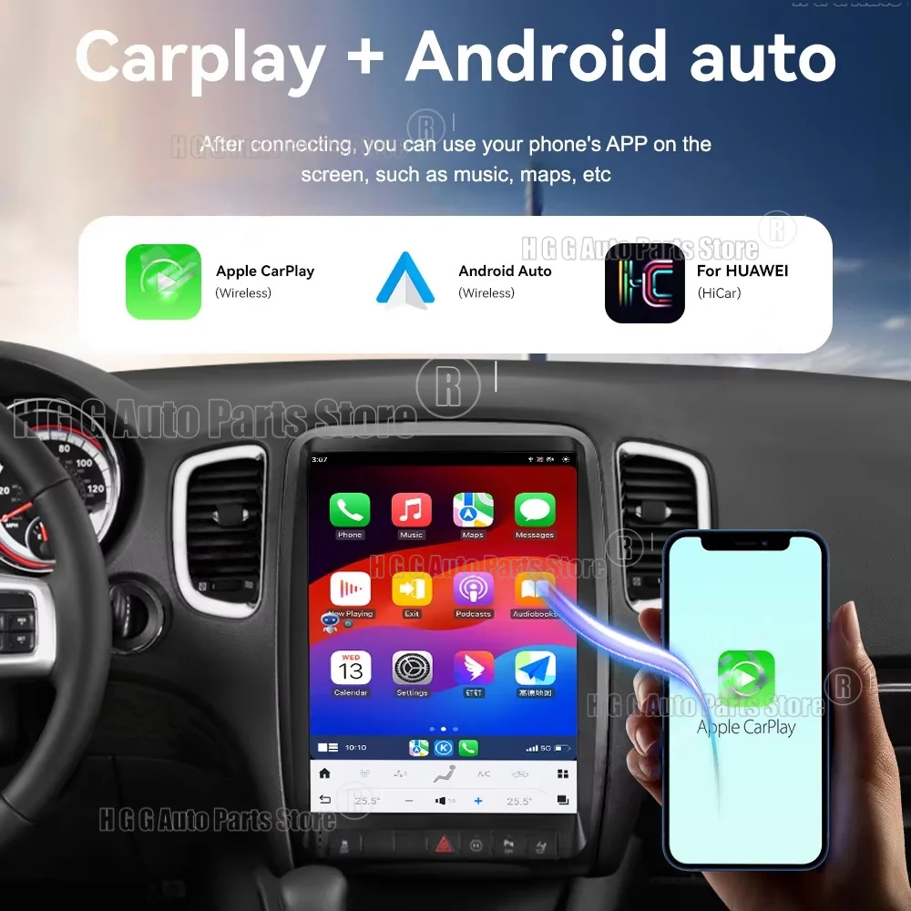 

13.8 inch For Dodge Durango 2014 to 2016 Car auto carplay Android 13.0 Radio Multimedia Player GPS Stereo touch screen Head Unit