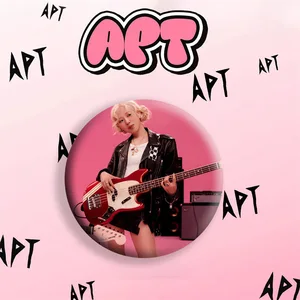 KPOPローズソロフォトミラーキーチェーンapt!アルバムコンセプトフォトバッジピンアクセサリーROSIEファンコレクション 12ベストセールスKPOPバラ-4