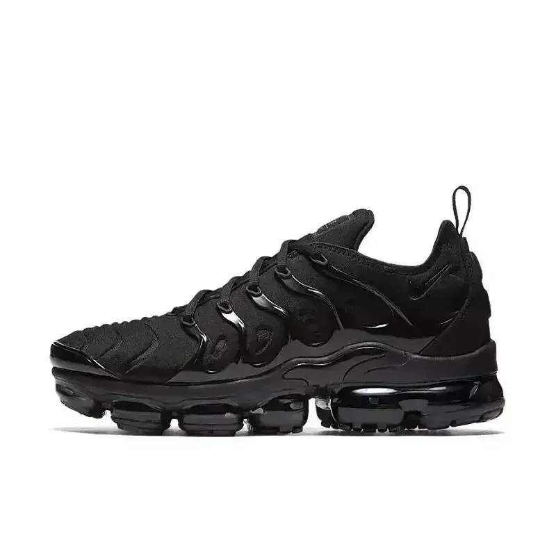 Nike Air VaporMax Plus Triple Black 924453-004 Trendy Non-slip Air Cushion Running Shoes for Men and Women