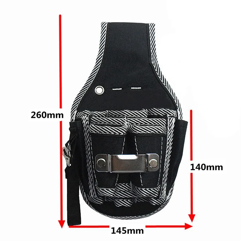 9 In 1 Nylon Fabric Tool Belt Screwdriver Utility Kit Holder Tool Bag Pocket Pouch Bag Electrician Waist Pocket Pouch Bag