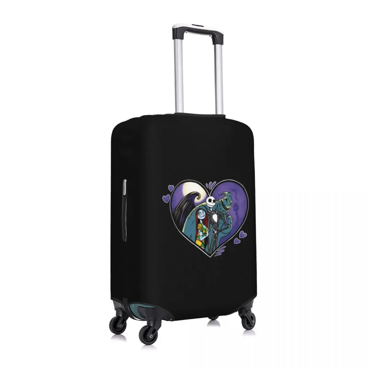 Custom Nightmare Before Christmas Luggage Cover Elastic Jack Skullington Travel Suitcase Protective Covers Fits 18-32 Inch