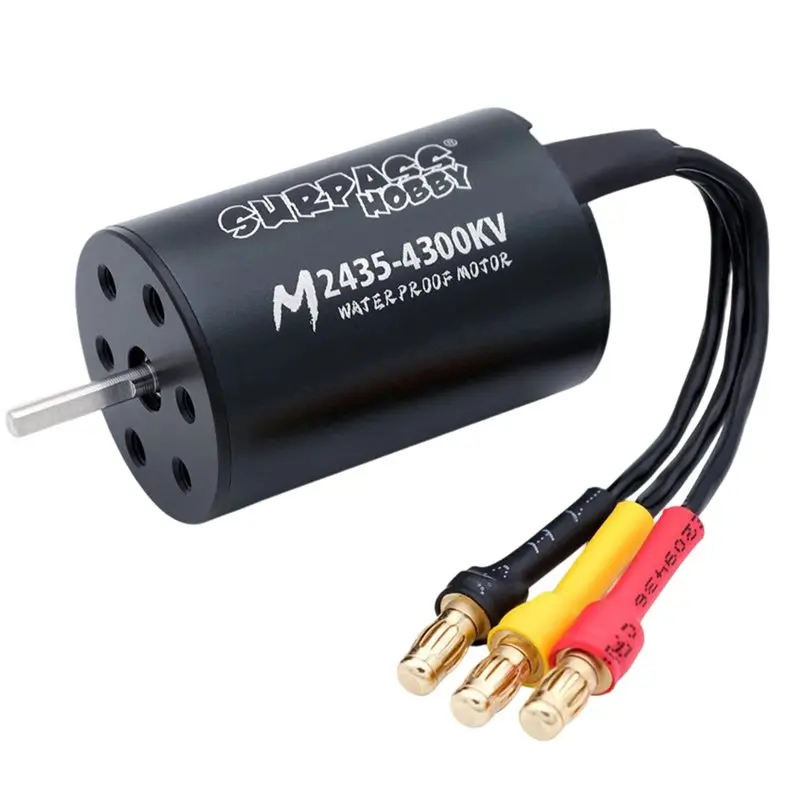 

Best-SURPASS HOBBY For Traxxas HSP Monster On Road RC Car M2435 4300KV Waterproof Brushless Motor For RC Car