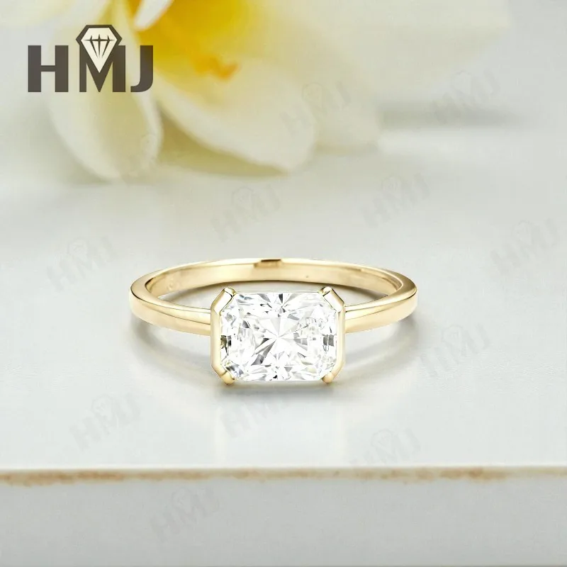2 قيراط مويسانيتي مشع قطع خاتم أنيق تألق سوليتير تصميم للنساء المشاركة الزفاف هدية الذكرى السنوية #4