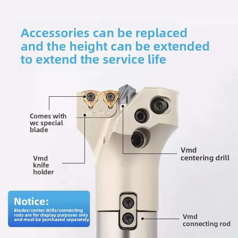 Large Hole Centering U Drill Diameter 45-200 Drill Bit VMD Violent Fast Deep Hole Drilling Inner Cold