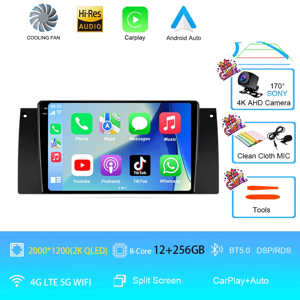 Android Autoradio 15 Voor BMW X5 E39 E53 1999-2006 Multimedia Video Player Stereo Navigatie GPS Geen 2din 2 din dvd