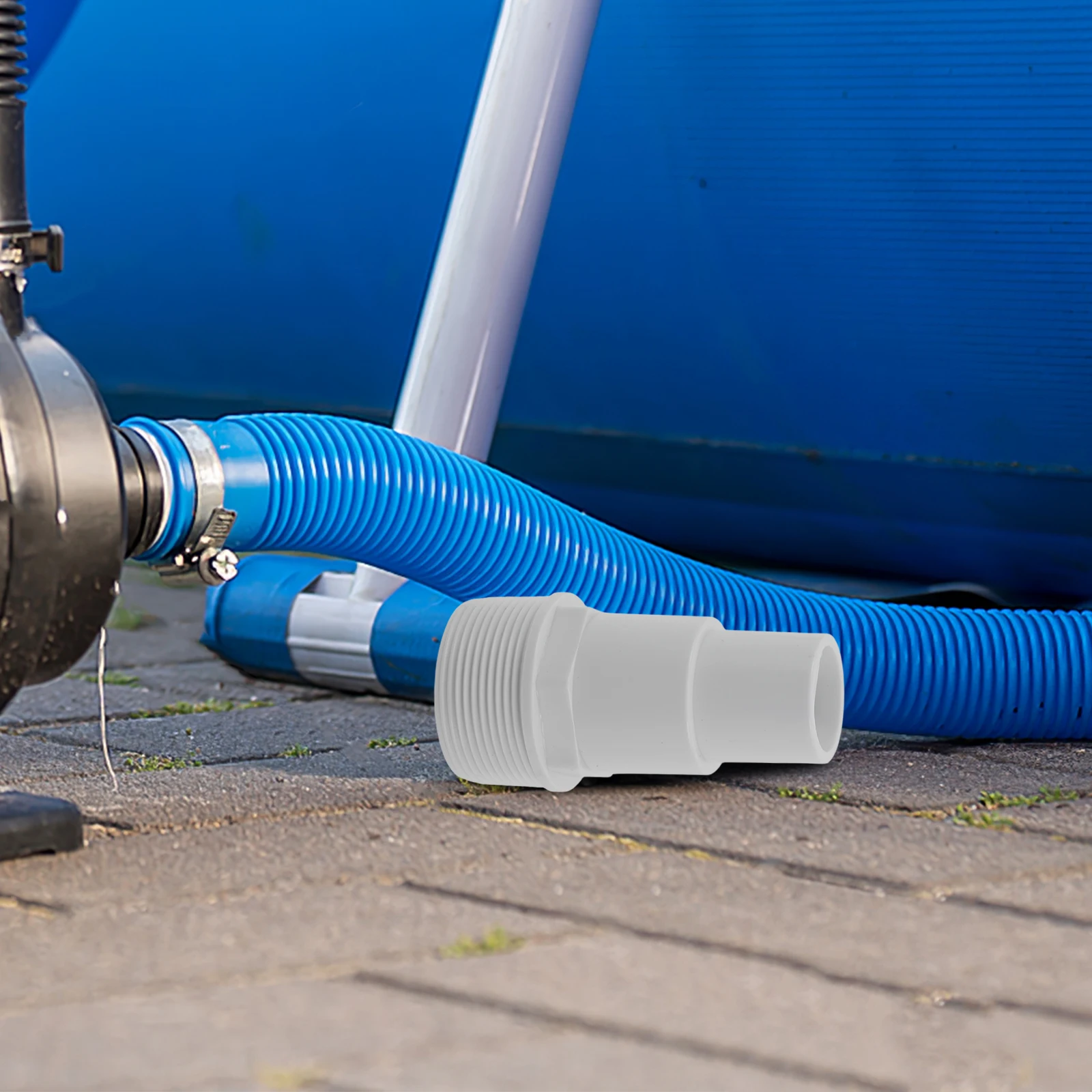 

Pool Hose Connector Sturdy Plastic Above Ground Pump Adapter Replacement Pool Filter Fitting Convenient Accessories