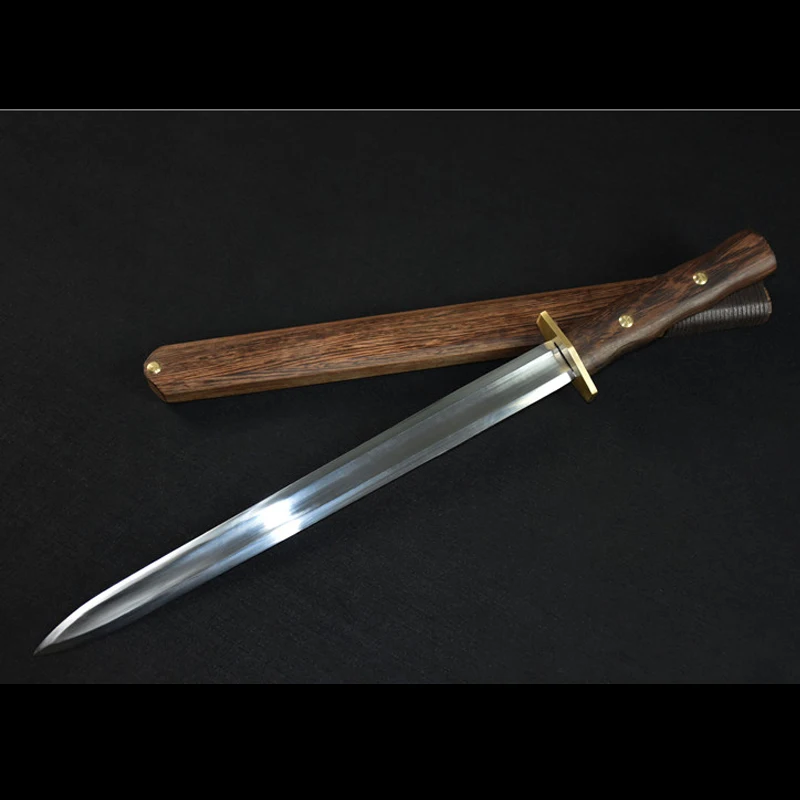 61cm Medieval Viking European short sword Real Steel battle ready to train sharp weapons fighting Wooden handle katana