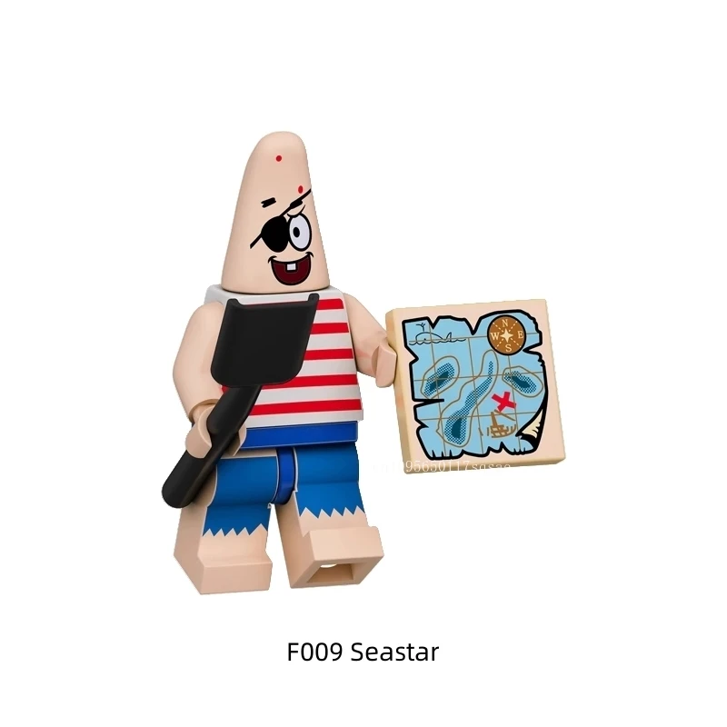 SpongeBob Patrick Star Blocks Cartoon Anime Assembled Model Girls Boys Small Building Blocks Children Cute Educational Gifts view 3