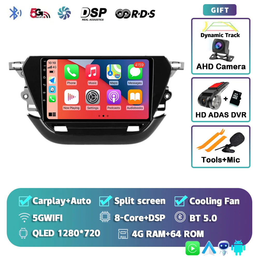 Android 15 Autoradio Multimedia Speler Voor Opel Corsa F 2019-2023 Auto Carplay Autoradio DSP wifi + 4G Ai voice 2 Din BT Video