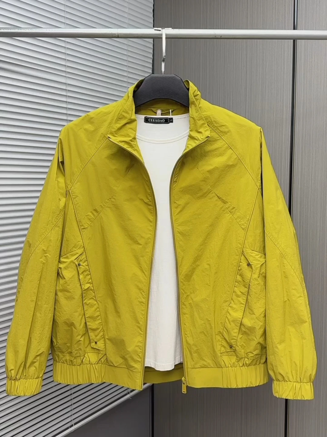 

High Quali Faionable Men's Stand Collar Jaet Casual Cool European Sle Spring Autumn New Arrival Slim Fit Antibacterial