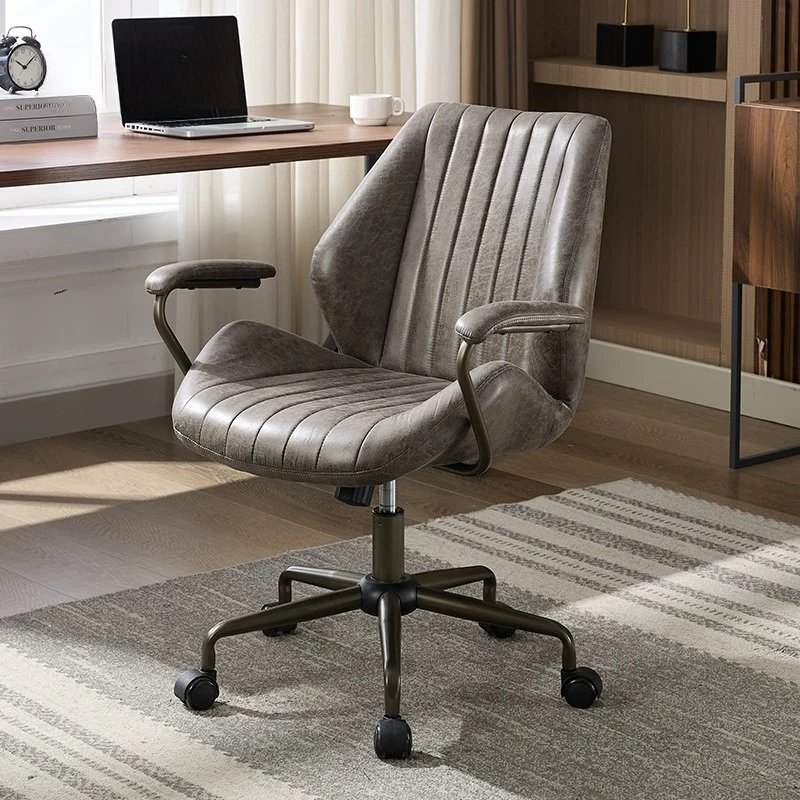 Swivel High Back Mobile Office Chair Living Room Ergonomic Rolling Office Chair Salon Bedroom Gaming Chaise Bureau Furniture