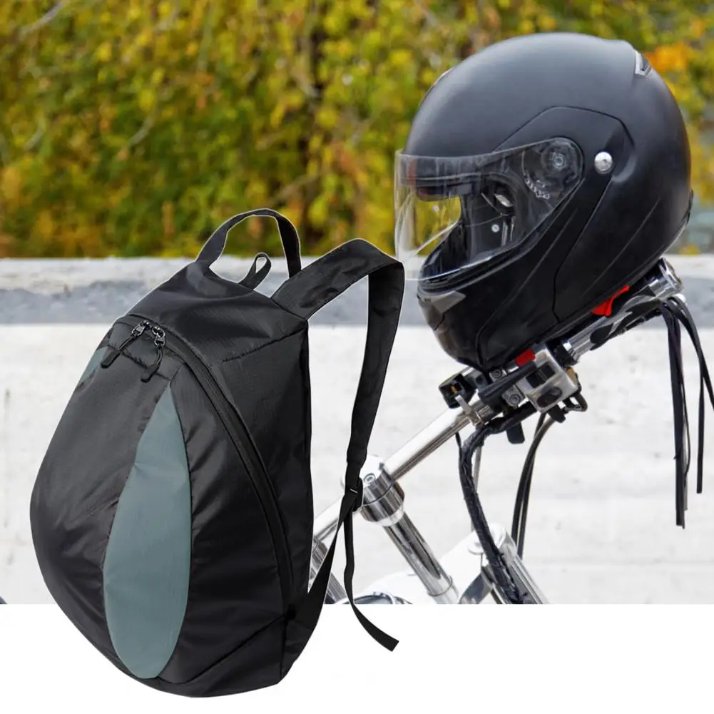 Easy to Clean Useful Men Cycling Backpack Motorcycle Helmet Pouch Foldable Nylon 24L Helmet Bag Waterproof for Sports