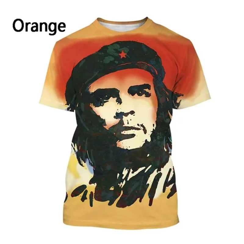 Ernesto Guevara Memorials T-shirt Vintage 3D El Che Guevara Printed T Shirts For Men Clothing Fashion Tops Tee Streetwear Tshirt