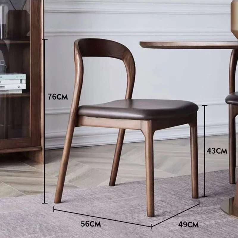 كراسي طعام للدراسة باللون البني كرسي أنيق وبسيط لغرفة الاجتماعات وكراسي تناول الطعام في صالونات التجميل بتصميم Poltrona أثاث المطبخ