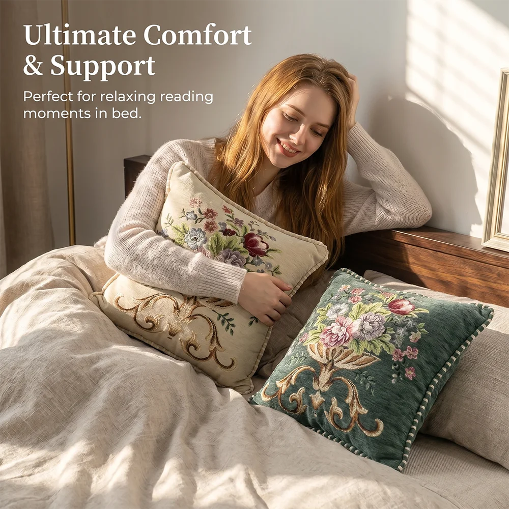 Bohemian Vintage Carpet Pattern Throw Pillow Covers 18x18 inch Double Sided Antique Ethnic Decor Cushion Cover for Sofa Couch Ho