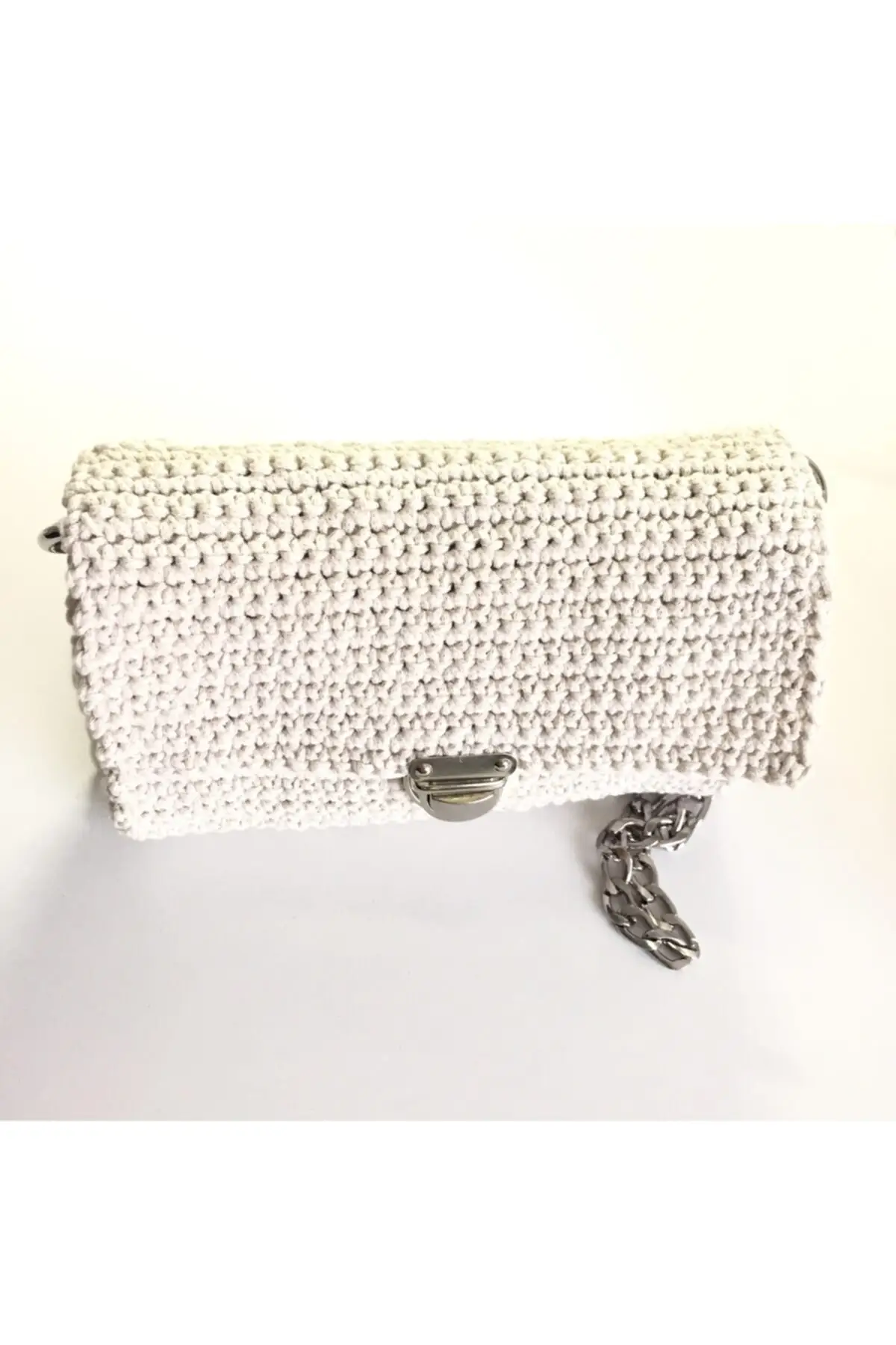 Uras Women Stone Color Hand And Shoulder Mesh Bag Handmade Women bag Shoulder Bag Handmade