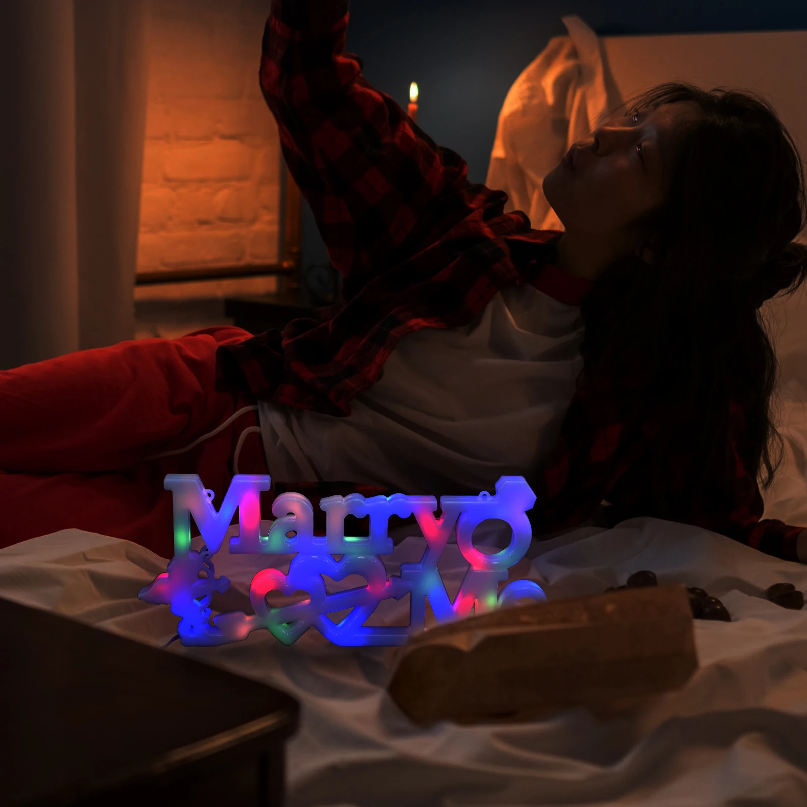 

Plastic Night for Proposal Scene Decor Romantic Proposal Scene Light Party Light Wedding Decoration Special Occasions