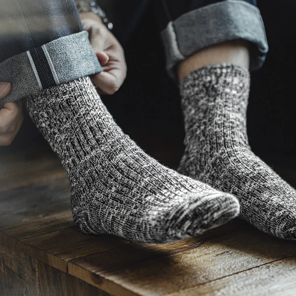 

Maden Retro 1/3/6/9 Pairs Knitted Mid-calf Cotton Socks Casual Sports Sweat-absorbent Breathable Long Socks for Men and Women