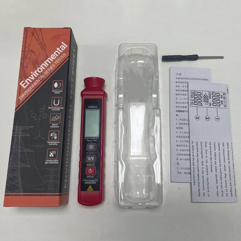 Electromagnetic Field Radiation Detector EmissionDosimeter Tester for Home Inspection Office with Sound Alarms