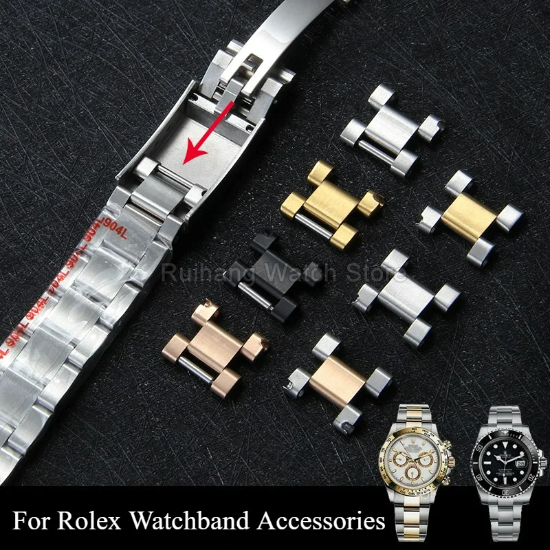 9x16mm for Rolex GMT Master Yacht Master Datejust Exquisite Plating Strong Adhesion End Piece 9x16mm Watchband Replacement