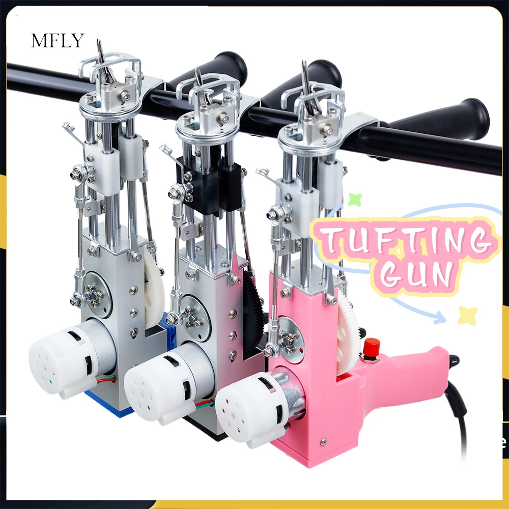 Tufting-Pistole, 5-40 Schritte/Schlag elektrische Tufting-Pistole, 7-21mm einstellbare Strickmaschine für Teppiche, Handarbeiten und Kleidung