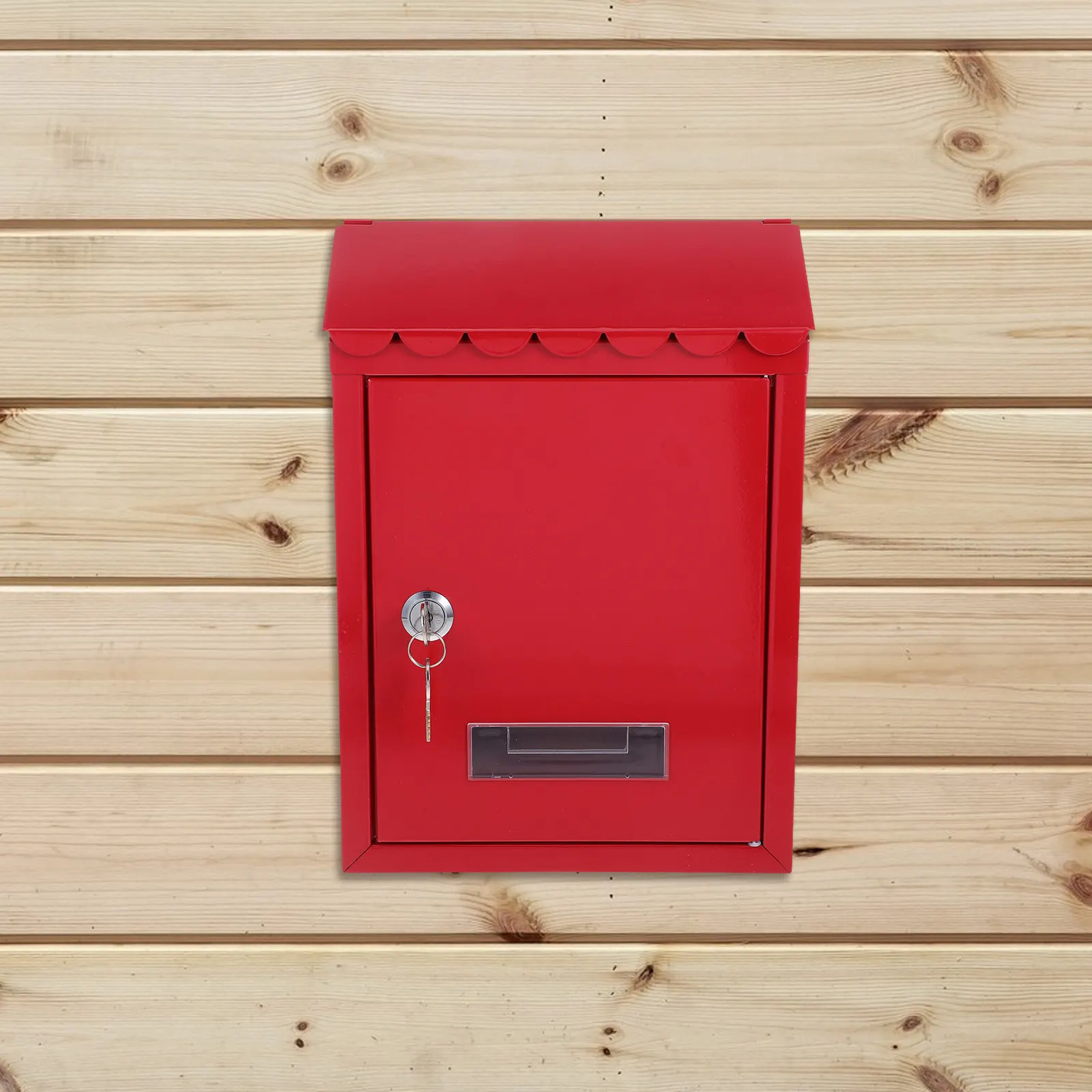 Lockable Wall Mounted Mailbox – Durable Tinplate, Spacious for Envelopes, Newspapers & Magazines