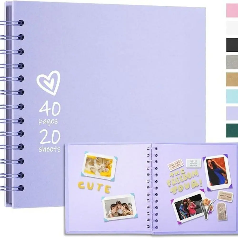 DIY Handmade Kraft Paper Scrapbook Creative Graffiti Photo Album Simple Multifunction Card Book Birthday