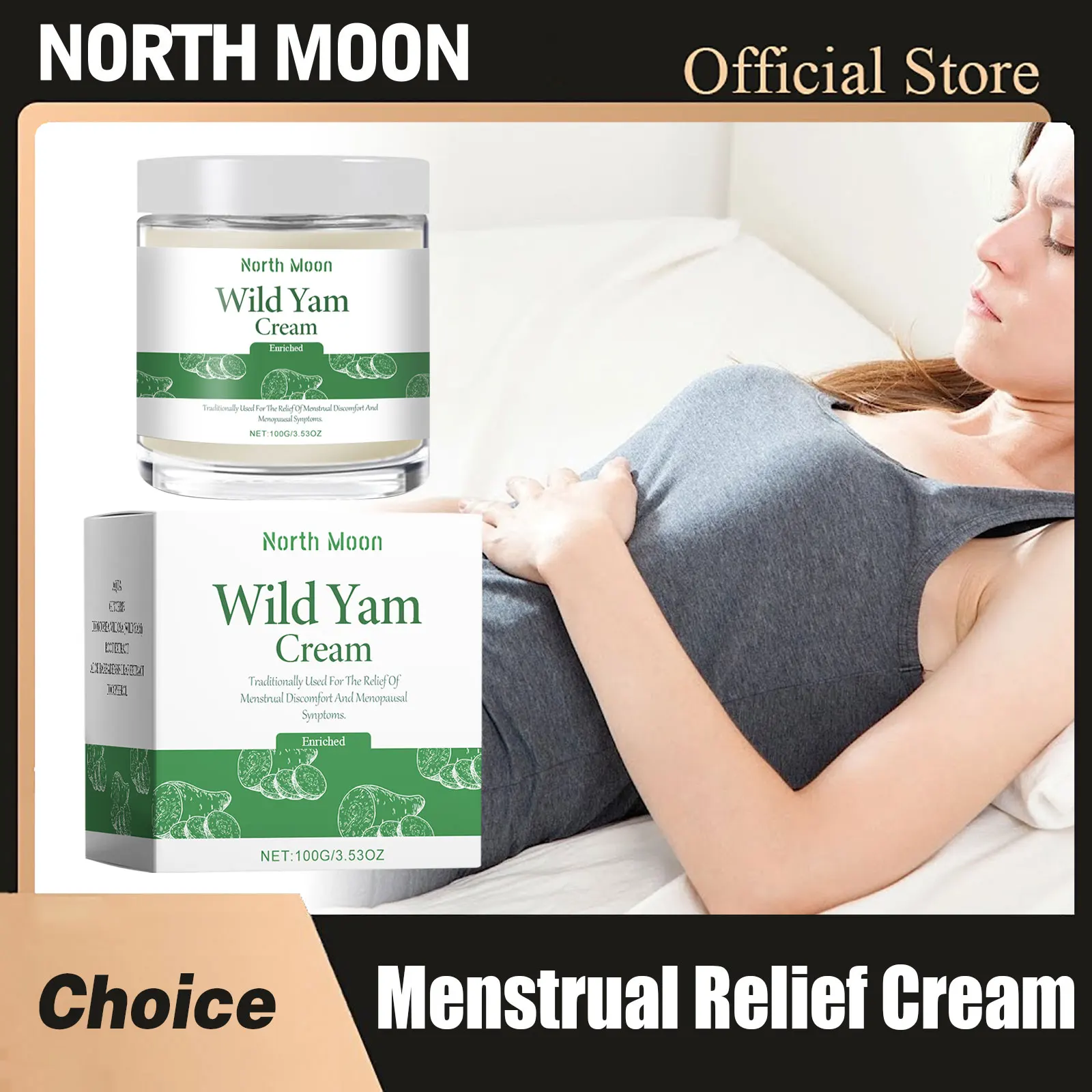 

North Moon Menstrual Relief Pain Cream Nourish Dry Deeply Moisturize Repairing Unconfortable Balance Menstrual Treatment Creams