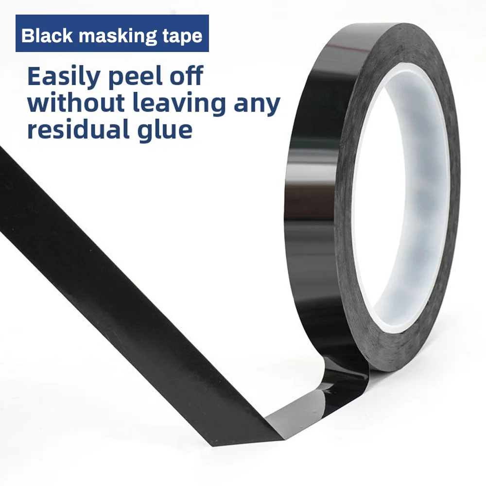 Black Light-Blocking Tape, Waterproof High-Temperature Tape, for Bonding Door and Window Gaps and Sealing Household Appliances