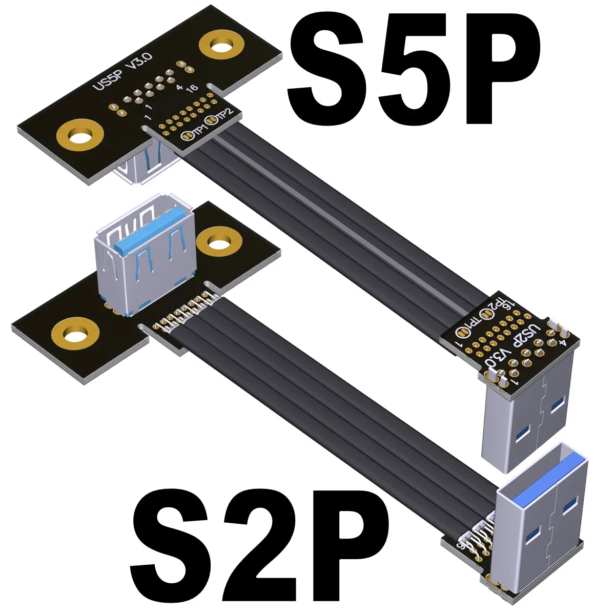 هوائي FPV PTZ USB 3.0 نوع A إلى كابل شريط مسطح مرن عالي السرعة كابل FFC كابل مسطح FPV ذكر إلى أنثى 90 درجة