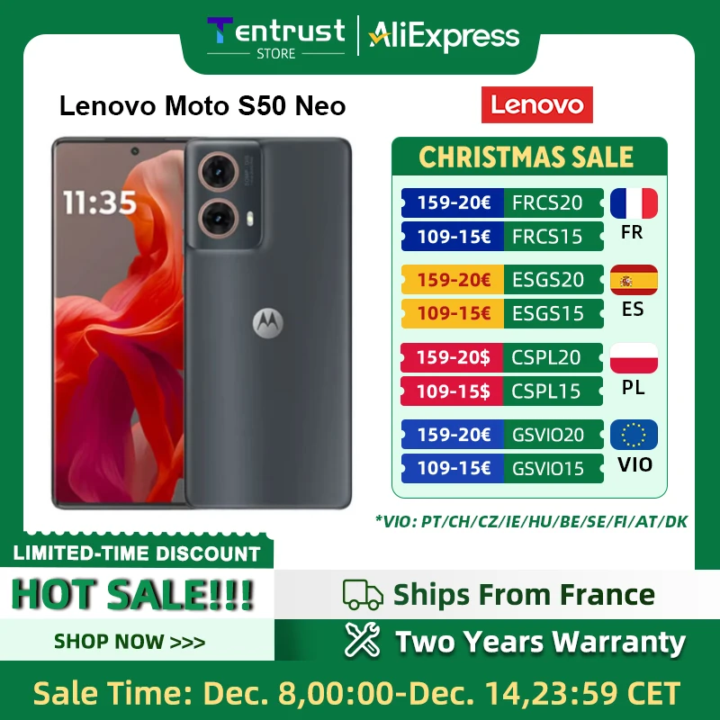 Lenovo Motorola Moto S50 Neo Global Rom 5G Smartphone 120Hz Smartphone 5000mAh 6.7 pouces 50 mégapixels Snapdragon 256GB 512GB Android Lenovo Motorola Moto S50 Neo Global Rom 5G Smartphone 120Hz Smartphone 5000mAh 6.7 pouces 50 mégapixels Snapdragon 256GB 512GB Android