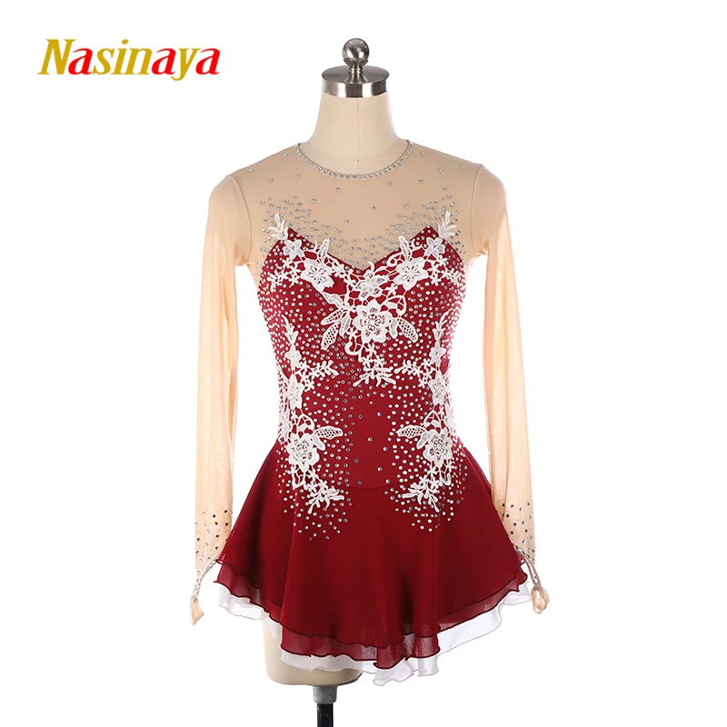 Custom Figure Skating Performance Costume Professional Custom Hot Diamond Dress Girls' Skating Training Performance Dress