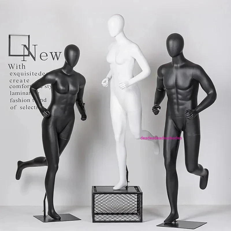 Sports Mannequins Body for Men and Women Full Body Muscle Running Mannequin Sporting Goods Window Display Model Stand R