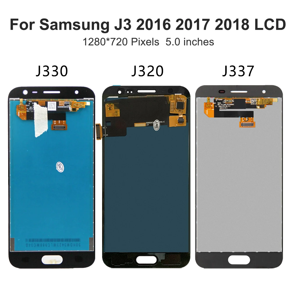 5.0\'\'J3 2016 2017 2018 For Samsung For J320 J330 J337 LCD Display Touch Screen Digitizer Assembly Replacement