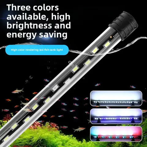 수족관 빛 LED 식물 성장 램프 방수 물고기 탱크 빛 18-48CM 수중 수족관 장식 조명 90-260V 5730chip