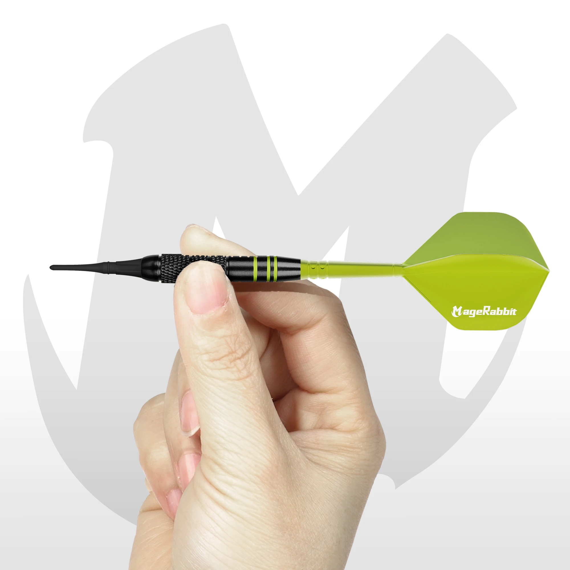 MageRabbit Dart Flights & Shafts 3 Stück Präzisionsgeformtes 2-in-1 Mehrfarbig für Darts Pro-Zubehör mit Stahl-/weicher Spitze – Detail 5