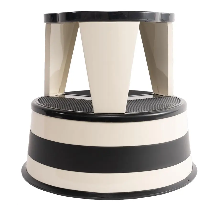 Kik Step Steel Step Stool Two Step Stool, Holds 350 lbs Beige