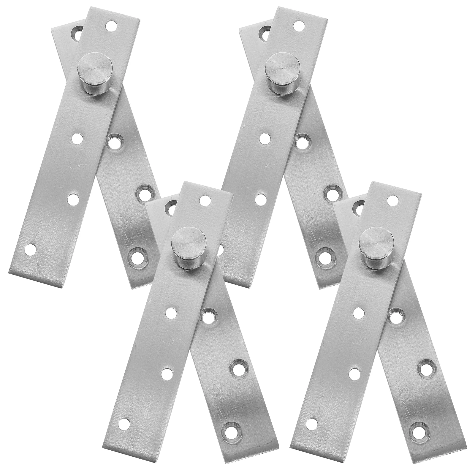 

4 шт., вращающиеся шарнирные петли из нержавеющей стали, скрытая дверная фурнитура, серебристый, плотное соединение, практичный, надежный, антикоррозийный