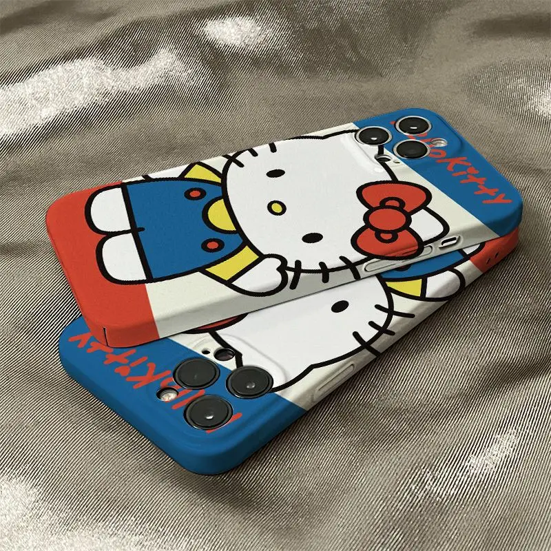 Cartoon Sanrio Cell Phone Cases Hello Kittys Accessories Cute Kawaii Anime Apply Iphone14Promax1113 Anti-Fall Toys for Girl Gift