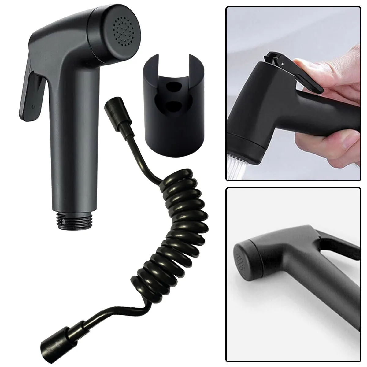 

Black Handheld Bidet Sprayer Set Handheld Toilet Bidet Faucet Sprayer Shower Self Cleaning Hygienic shower toilet accessories